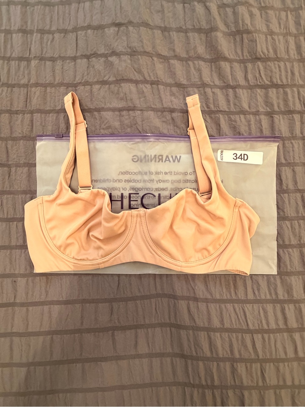SheCurve Everyday Nude Underwire Balconette Bra with Adjustable Straps - 34D